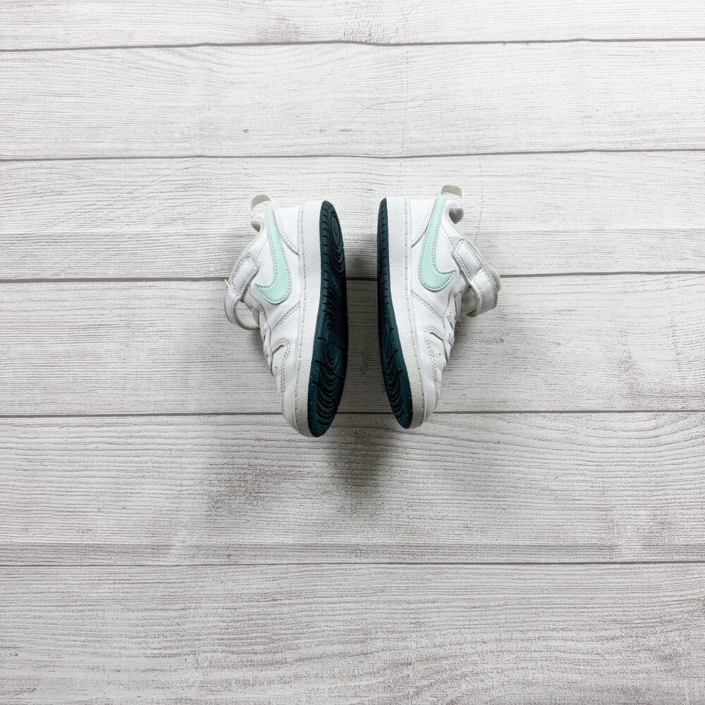 Nike Court Borough Low Recraft Toddler Sneakers White Jade Ice Velcro Shoes 10 C - Picture 3 of 9